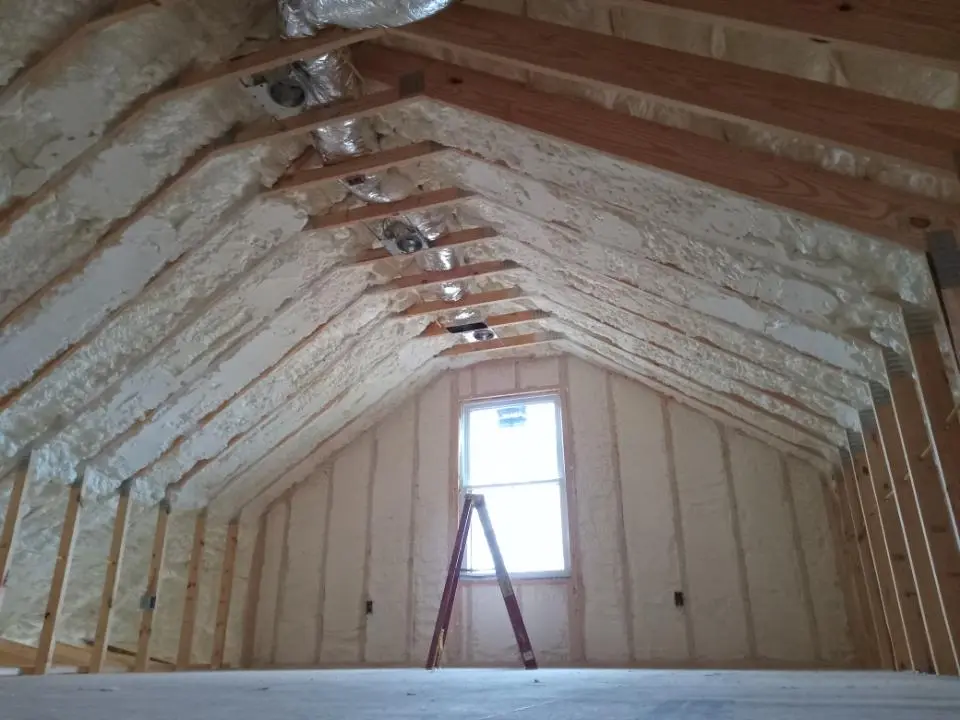 Spray foam roofing application for Crawl Space Insulation project in Madisonville